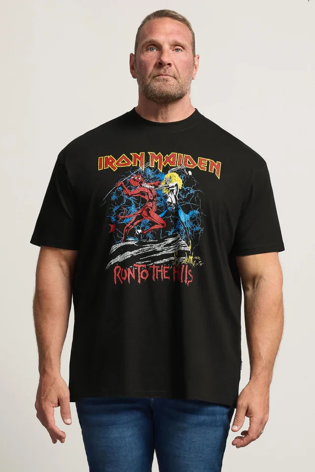 BadRhino Black Iron Maiden Graphic Short Sleeve T-Shirt