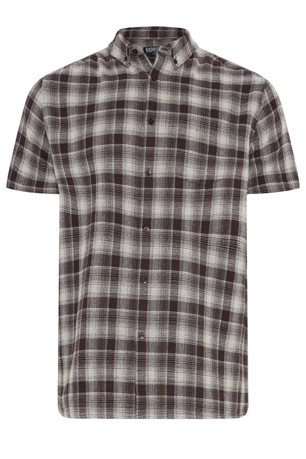 BadRhino Brown Check Stripe Short Sleeve Shirt - 3XL Image 5