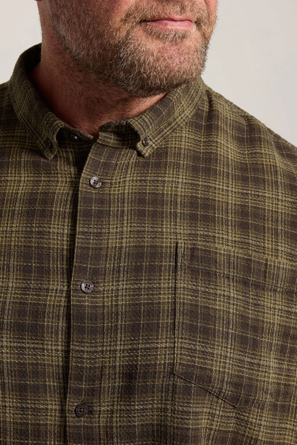 BadRhino Brown Check Stripe Short Sleeve Shirt - 3XL Image 4