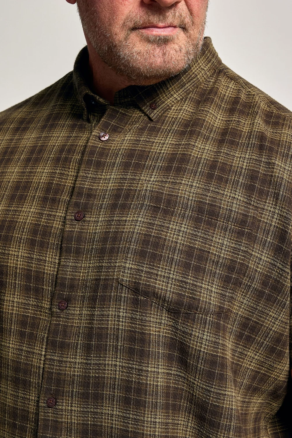 BadRhino Brown Check Stripe Short Sleeve Shirt - 3XL Image 4