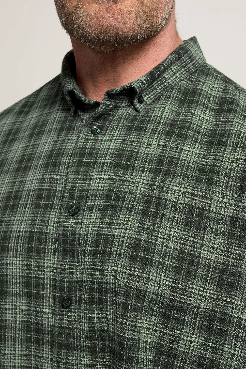 BadRhino Green Check Print Short Sleeve Shirt - 7-8XL Image 4