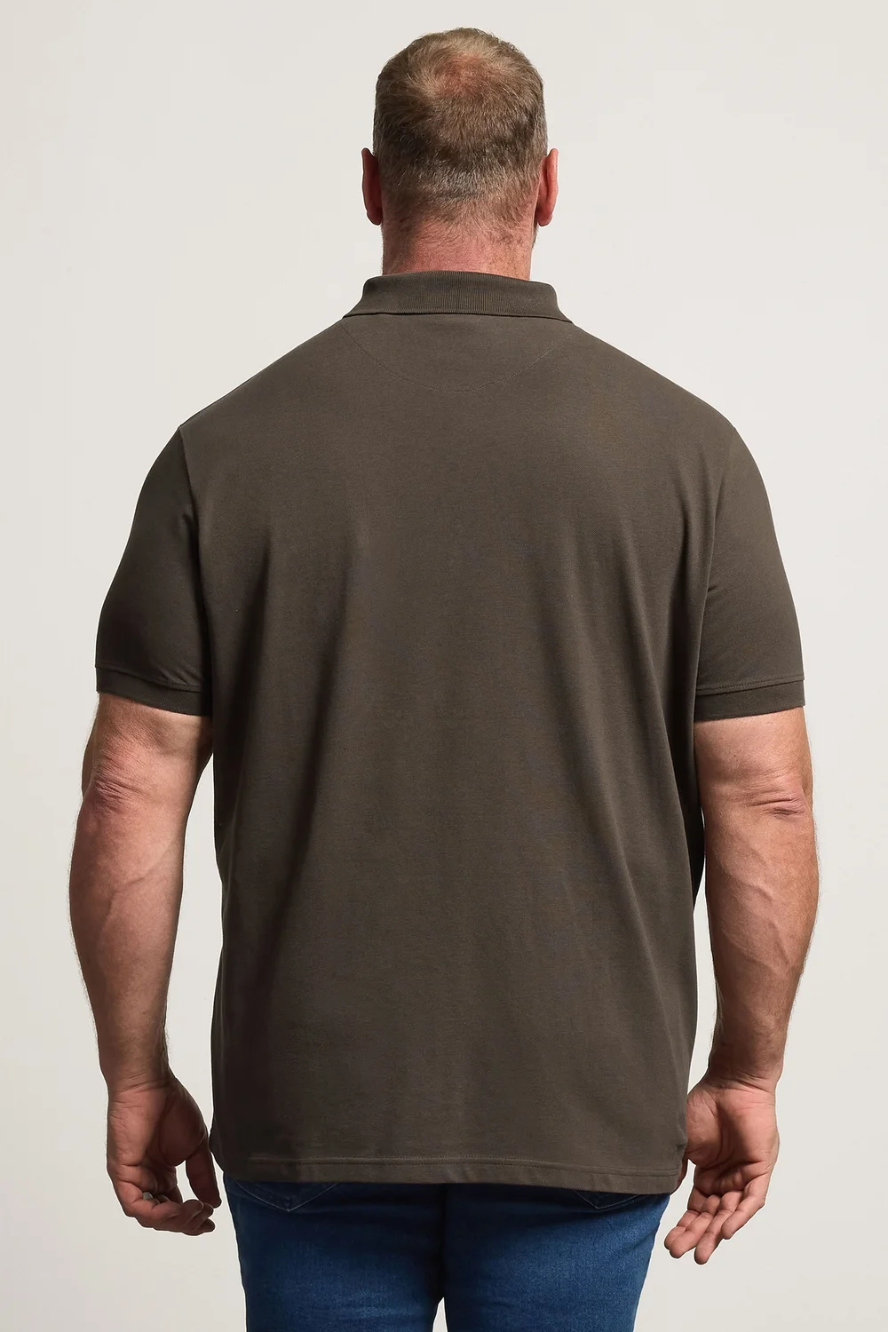 BadRhino Contrast Brown Short Sleeve Polo Shirt - 2XL Image 3