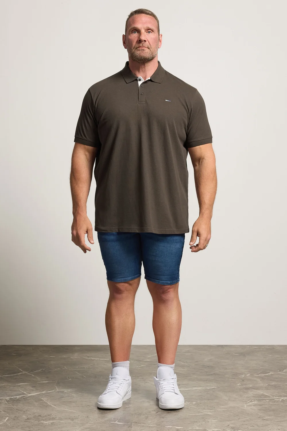 BadRhino Contrast Brown Short Sleeve Polo Shirt - 2XL Image 2