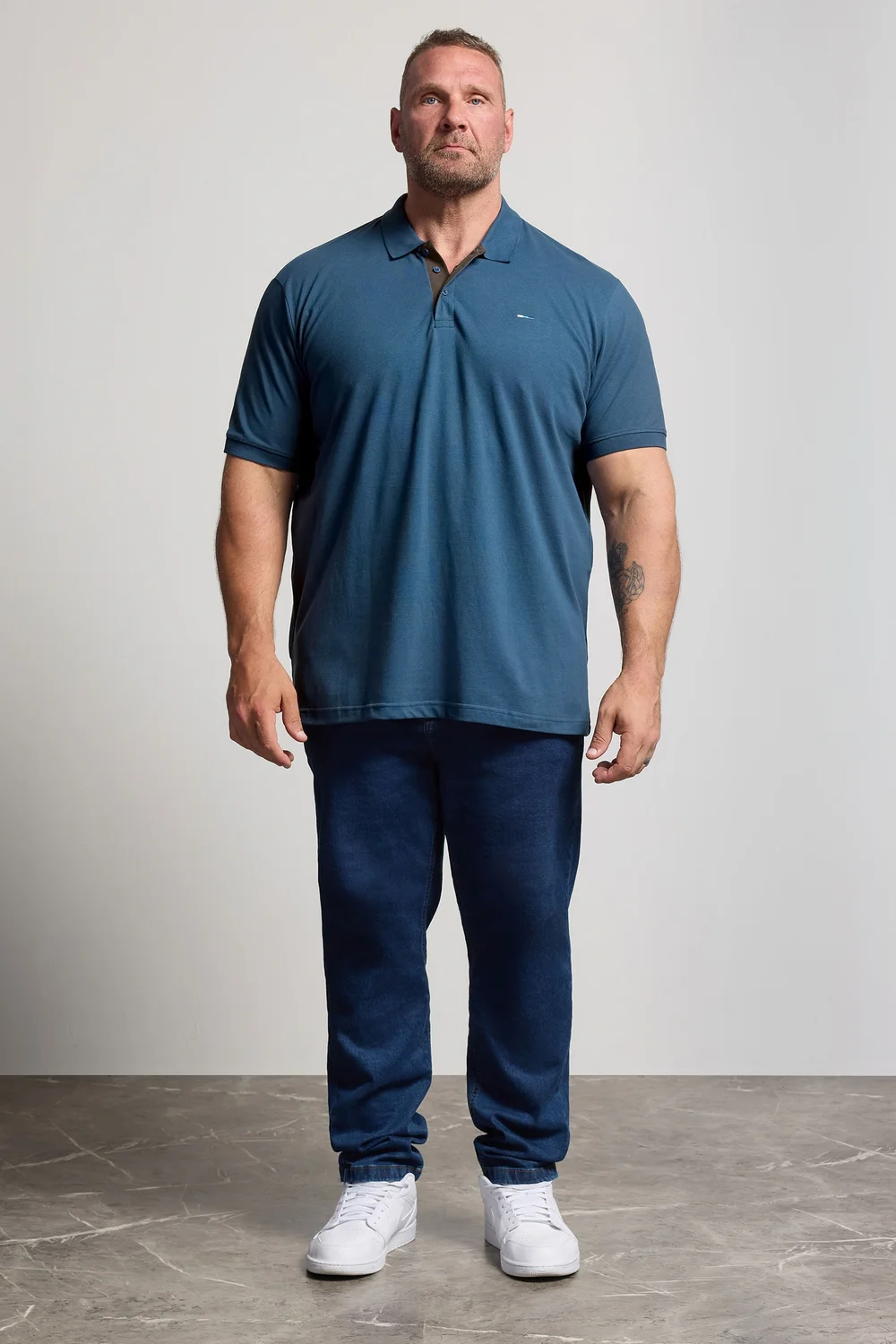 BadRhino Teal Blue Short Sleeve Polo Shirt - XL Image 2