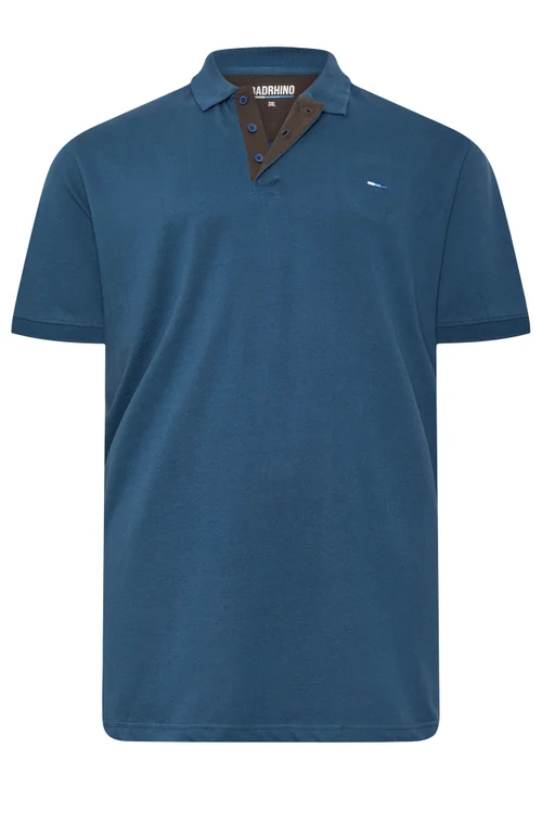 BadRhino Teal Blue Short Sleeve Polo Shirt - XL Image 5