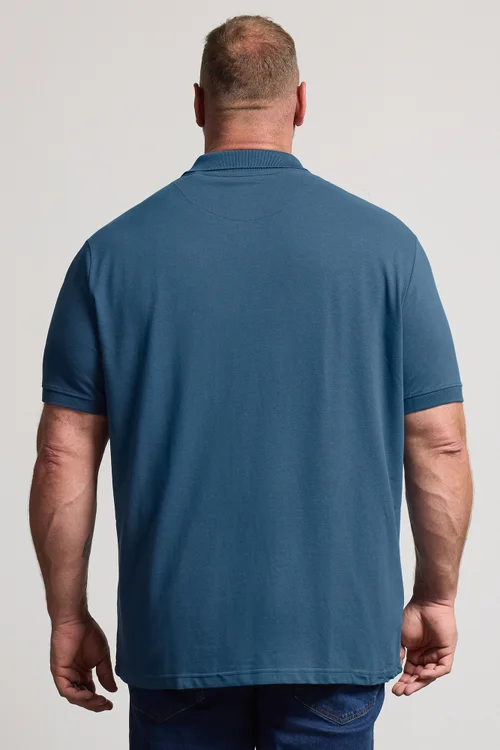 BadRhino Teal Blue Short Sleeve Polo Shirt - XL Image 3
