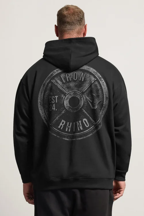 BadRhino Black Weightplate Hoodie - L Image 3
