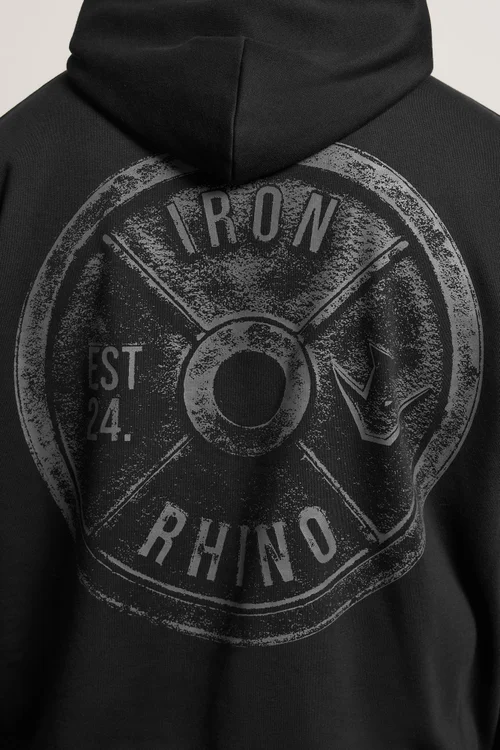 BadRhino Black Weightplate Hoodie - L Image 4
