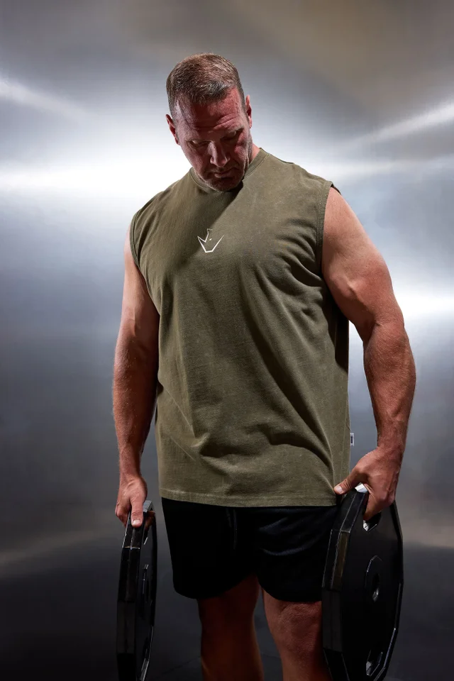 IronRhino Olive Green Old English Vest