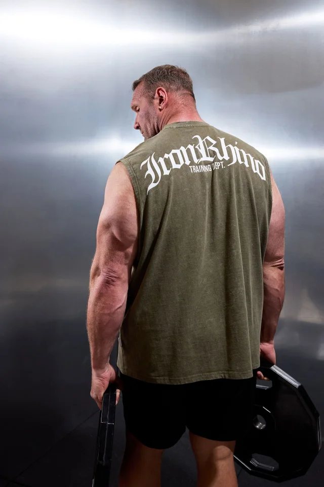 IronRhino Olive Green Old English Vest