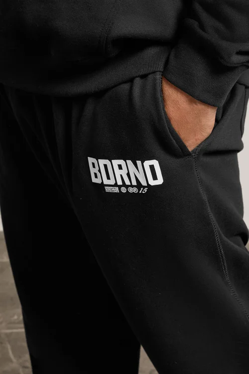 BadRhino Black Open Hem Logo Joggers - XL Image 4