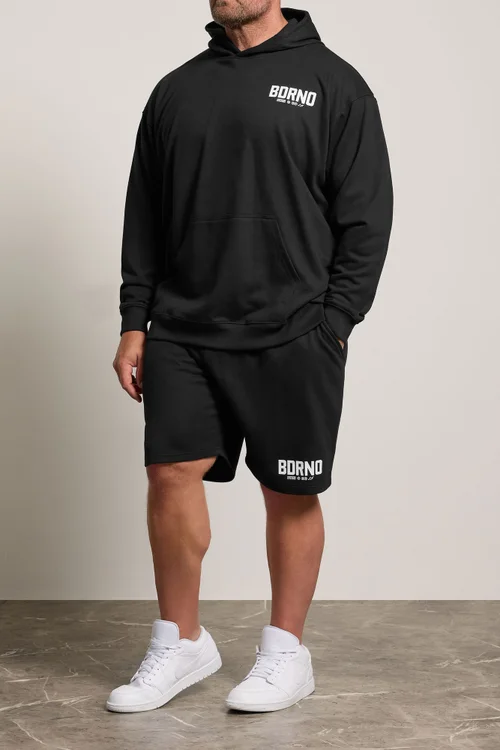 BadRhino Premium Black Logo Jogger Shorts - 5-6XL Image 1