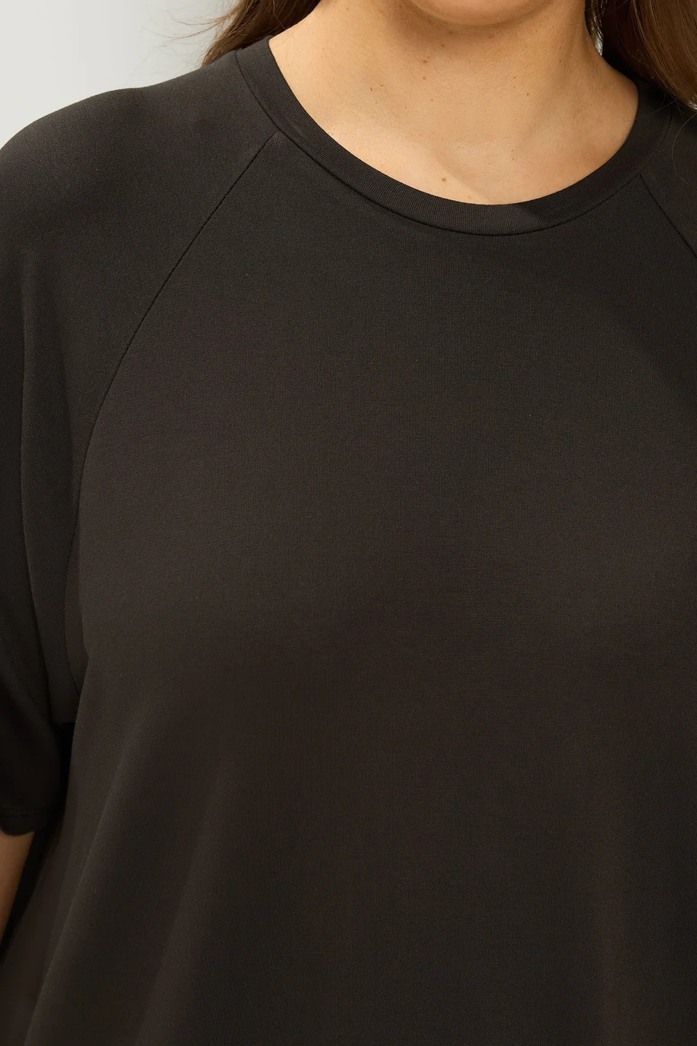 Yours Curve Brown Soft Touch Raglan T-Shirt - 20 Image 4
