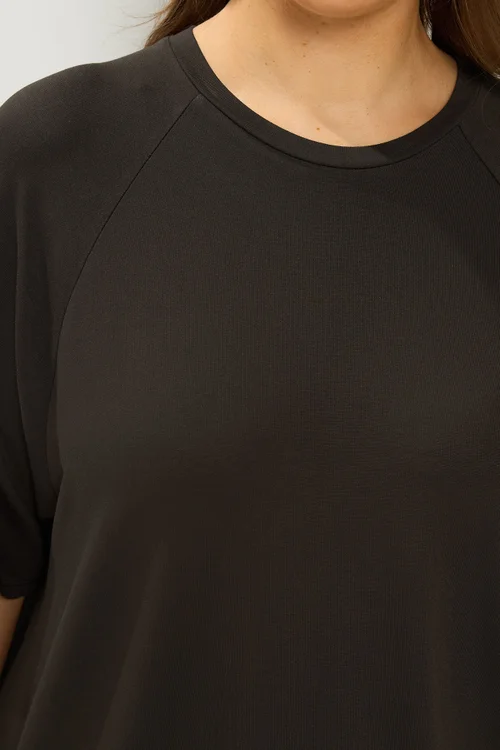 Yours Curve Brown Soft Touch Raglan T-Shirt - 20 Image 4