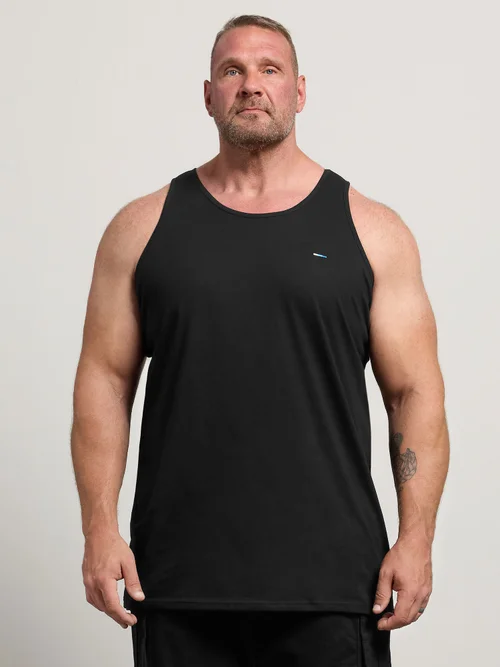 BadRhino 5 Pack Black Extra Long Plain Vest Tops - 3XL Image 5