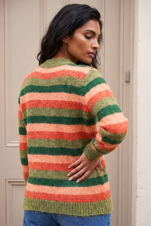 Roman Orange Stripe Soft Knit Jumper - 18 Image 2