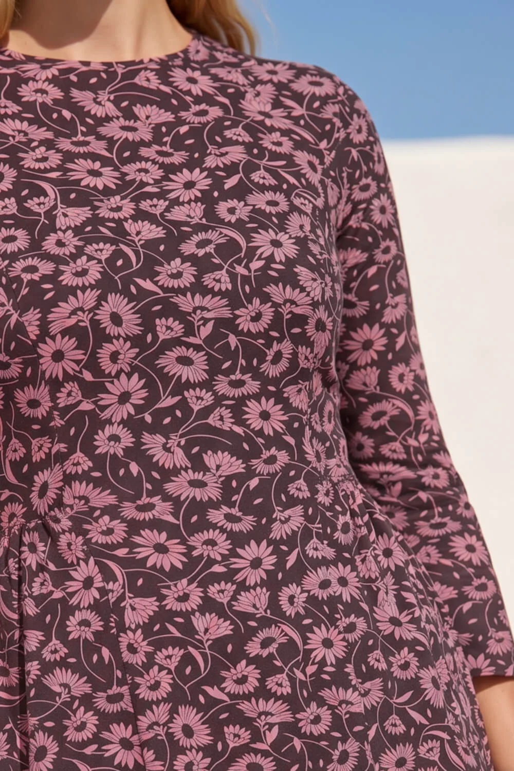 Roman Pink Floral Print Ruched Midi Dress - 10 Image 4