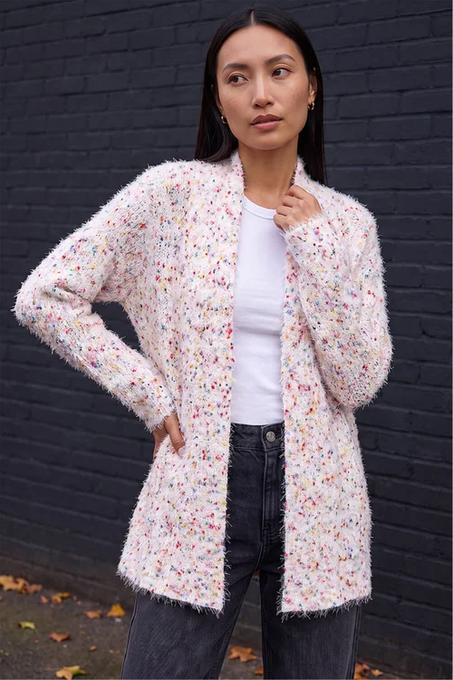 Roman Ivory Nep Long Line Cardigan - 18 Image 2