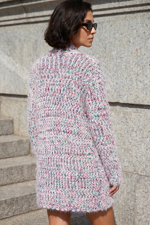 Roman Rose Fluffy Nep Long Cardigan - 12 Image 2