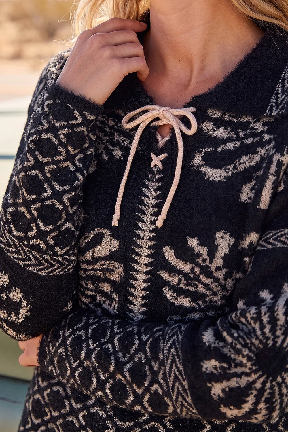 Roman Black Floral Jacquard Knit Jumper - 14 Image 4
