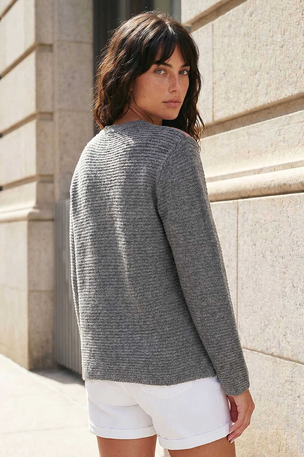 Roman Grey Colour Block Scarf Jumper - 12 Image 3