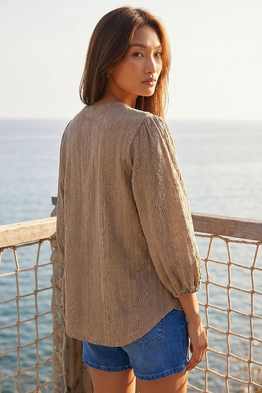 Roman Biscuit Broderie Detail Tunic Top - 20 Image 3