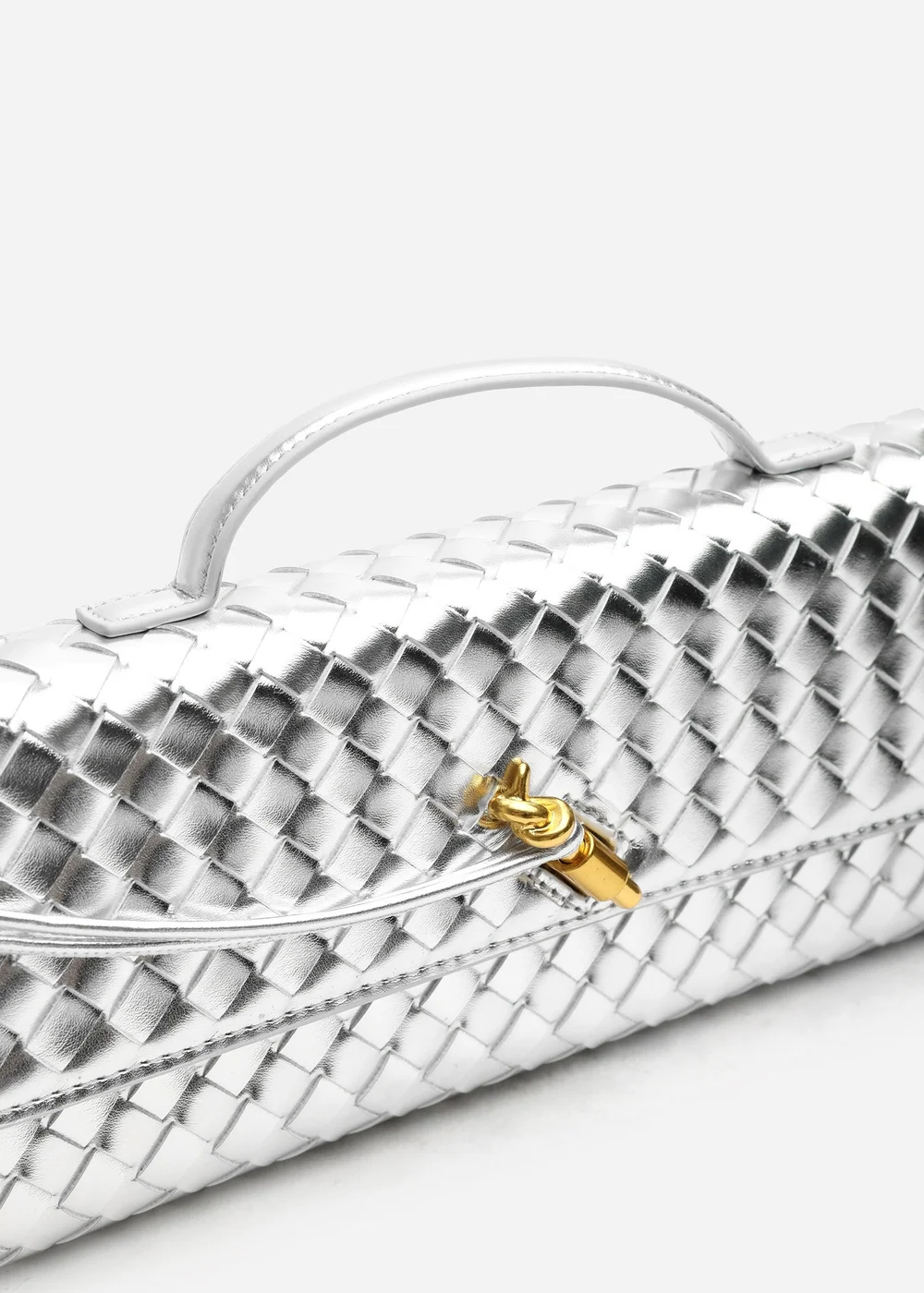 Where's That From Petal Silver Envelope Style Print Clutch Bag - One Size Image 6