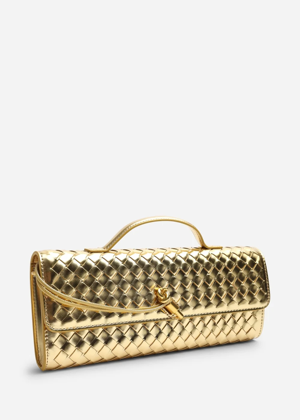 Where's That From Petal Gold Envelope Style Print Clutch Bag - One Size Image 3