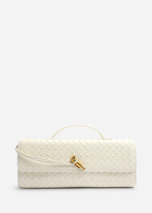 Where's That From Petal Cream Envelope Style Print Clutch Bag - One Size Image 1