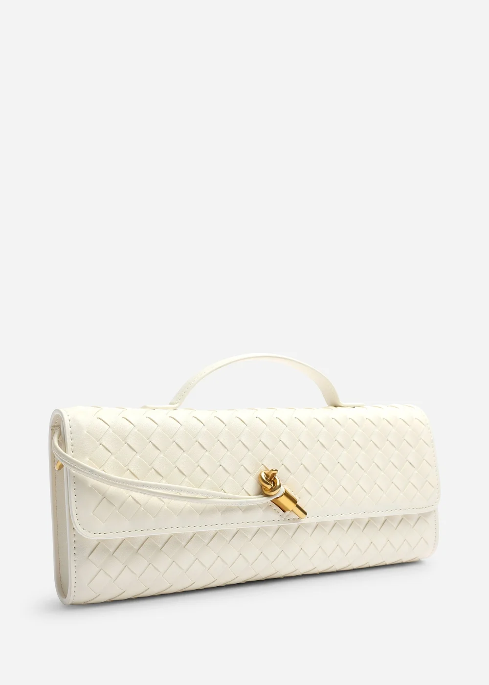 Where's That From Petal Cream Envelope Style Print Clutch Bag - One Size Image 3
