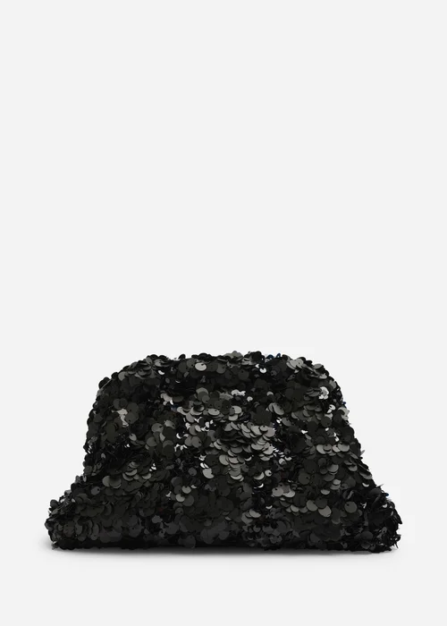 Where's That From Hovira Black Sequin Clutch Bag - One Size Image 2