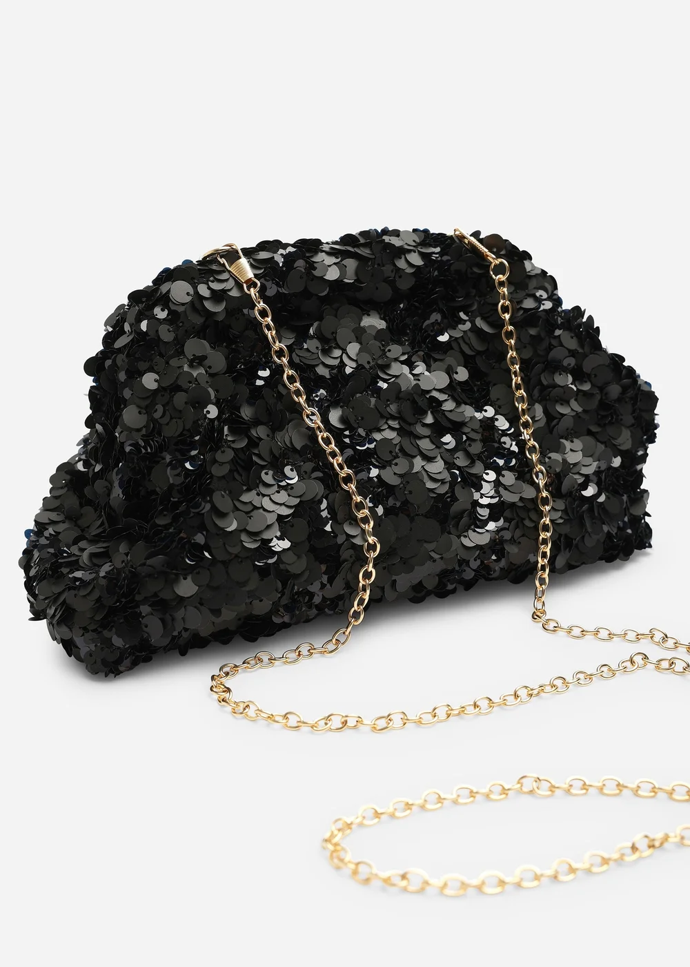Where's That From Hovira Black Sequin Clutch Bag - One Size Image 4