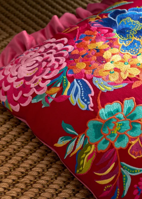Sophie Robinson Flourish Floral 40x60cm Filled Cushion Bright - One Size Image 2