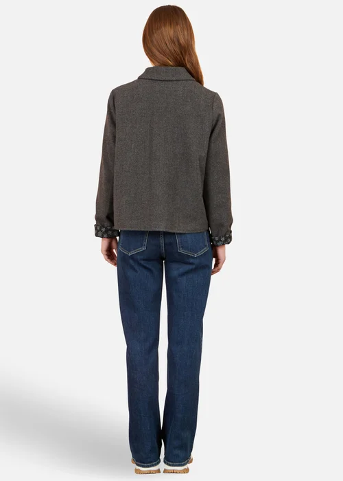 Yumi Grey Patchwork Boxy Jacket - 8 Image 3