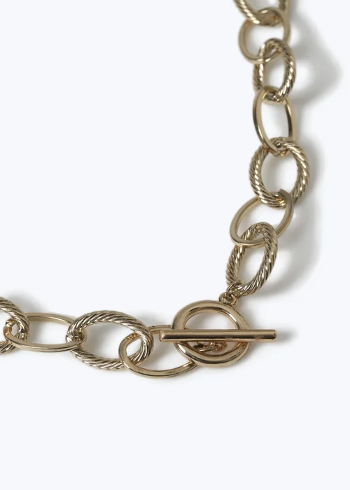 Muse Gold Chunky T-Bar Necklace - One Size Image 2