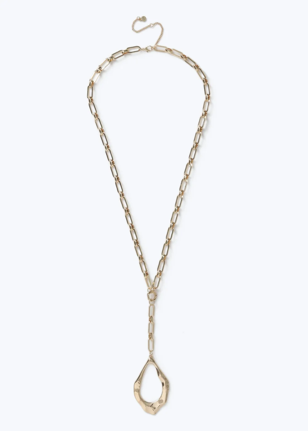 Muse Gold Oval Pendant Necklace - One Size Image 1
