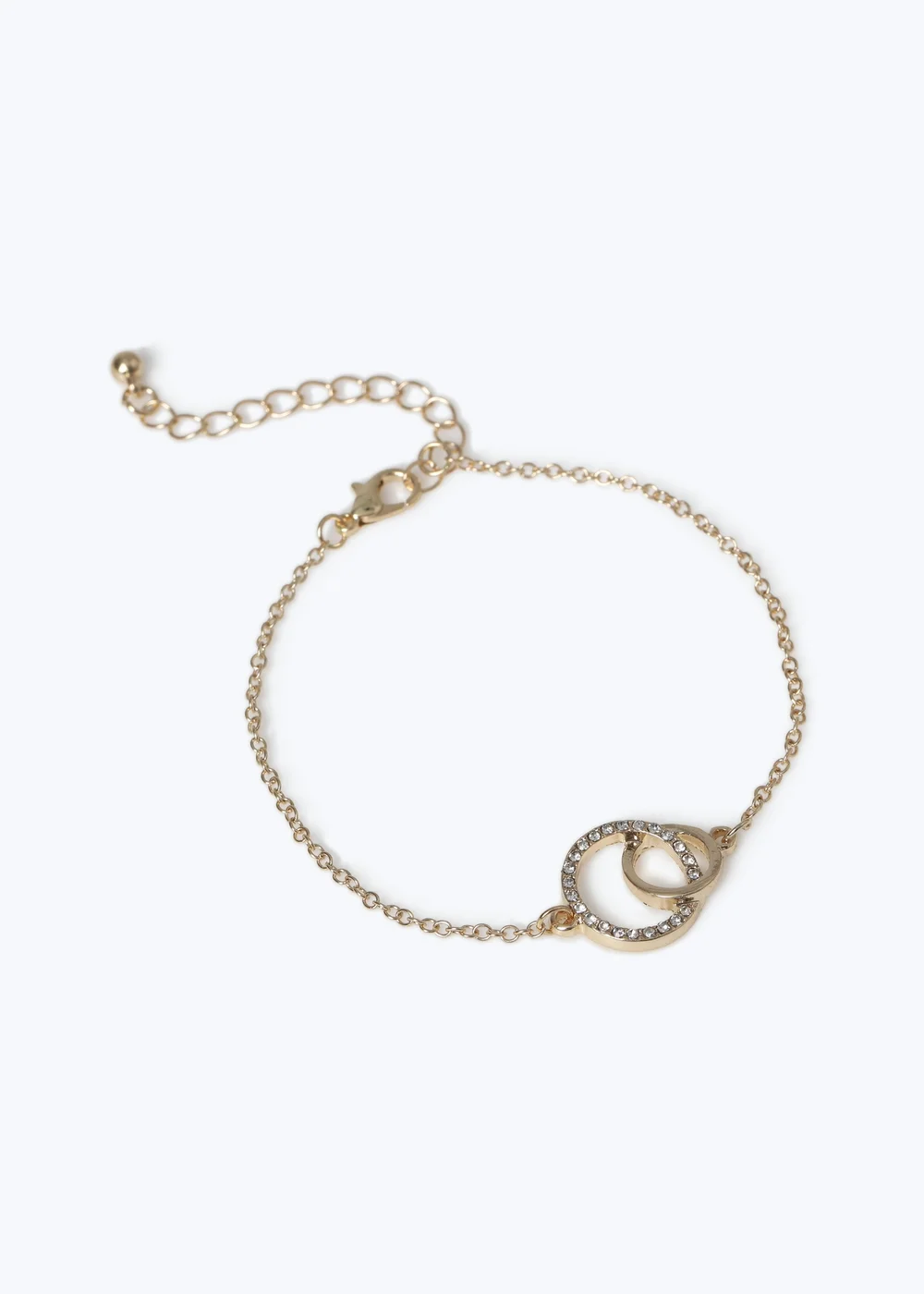 Muse Gold Double Circle Bracelet - One Size Image 2