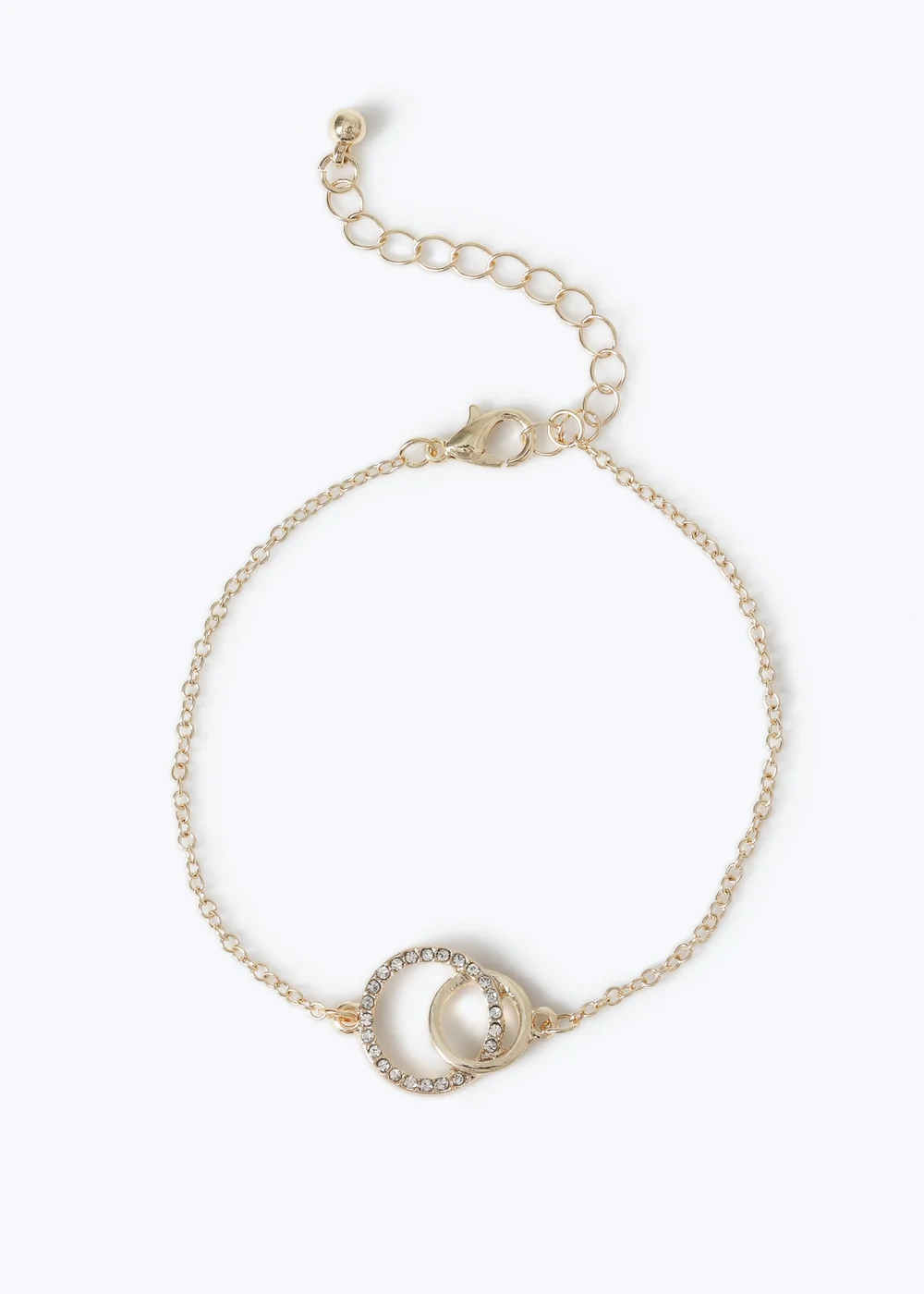 Muse Gold Double Circle Bracelet - One Size Image 1