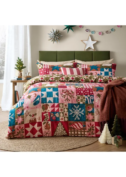 Furn Fika Double Reversible Festive Duvet Sets Multi - Single Image 1
