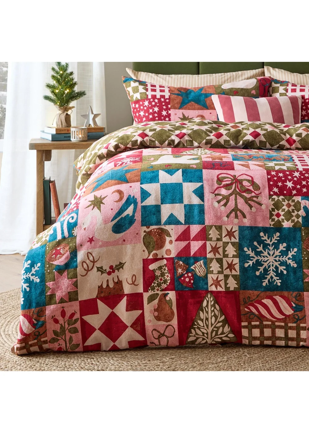 Furn Fika Double Reversible Festive Duvet Sets Multi - Single Image 4