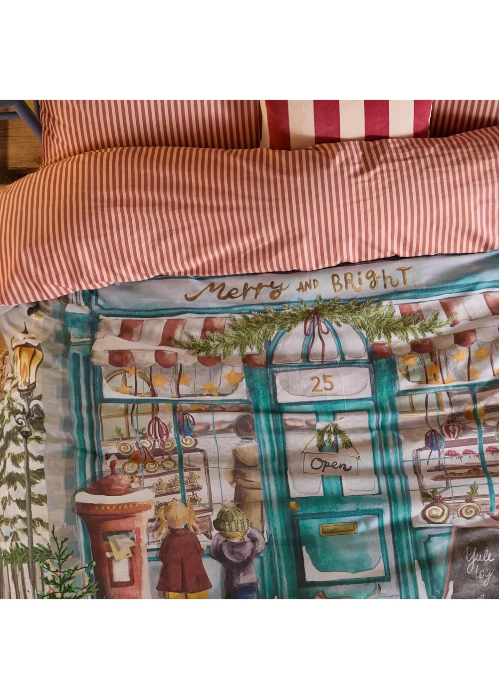 Furn Merry & Bright Single Reversible Christmas Duvet Sets Multi - Single Image 3