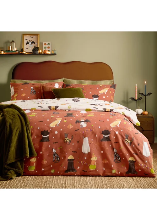 Furn Howl-O-Ween King Reversible Duvet Sets Multi - Single Image 2