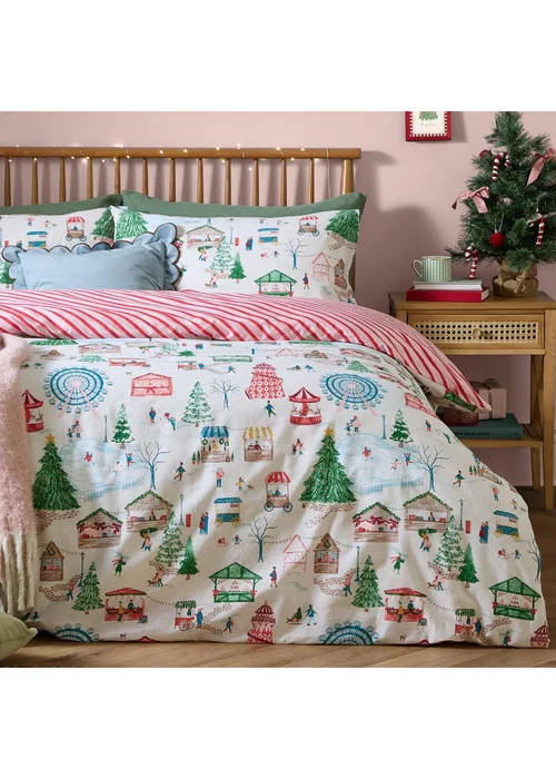 Furn Winter Wonderland King Reversible Christmas Duvet Sets Multi - Single Image 4