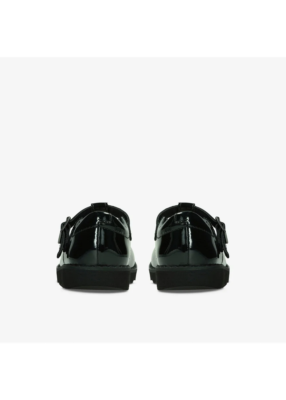 Clarks School Girls Black Crown Wish Kid Patent Narrow - 8.5 Infants Image 5