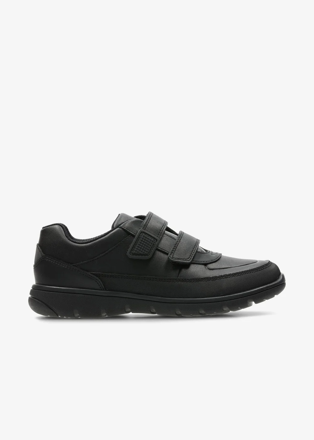 Clarks School Venture Walk Black Leather Narrow - 12.5 Infants Image 1