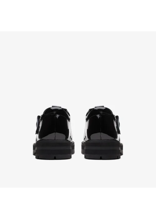 Clarks School Prague Brill Youth Black Patent Wide - 5 Image 5