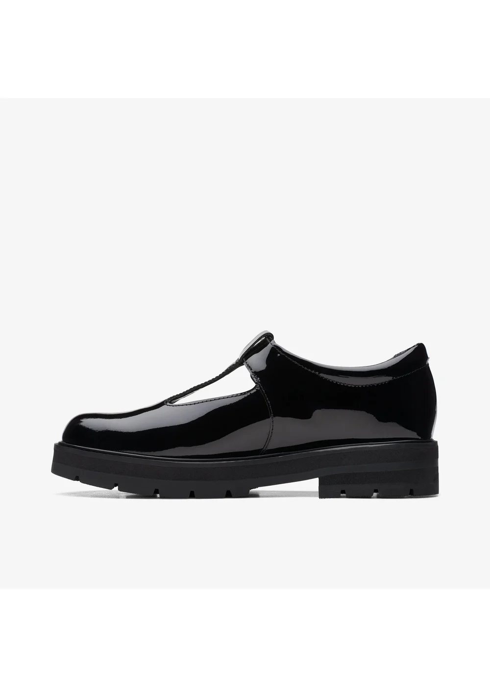 Clarks School Prague Brill Youth Black Patent Wide - 5 Image 2