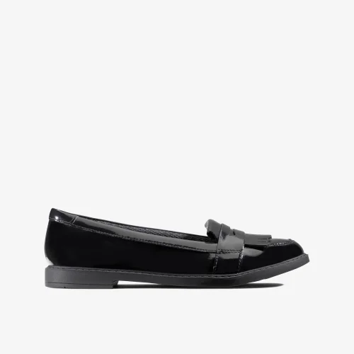 Clarks School Scala Bright Kid Black Patent Wide - 2.5 Image 1