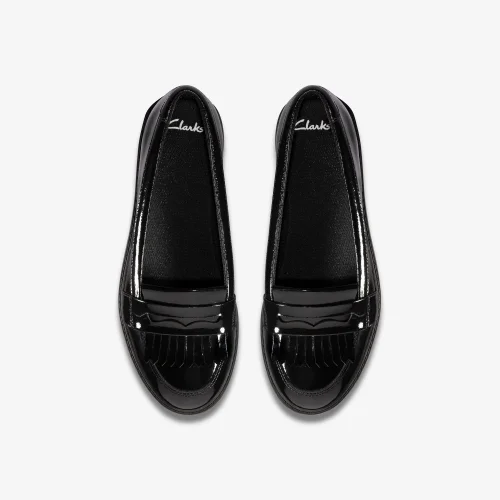 Clarks School Scala Bright Kid Black Patent Wide - 2.5 Image 6
