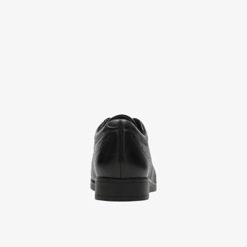Clarks School Sami Walk K Black Leather Wide - 10.5 Infants Image 5
